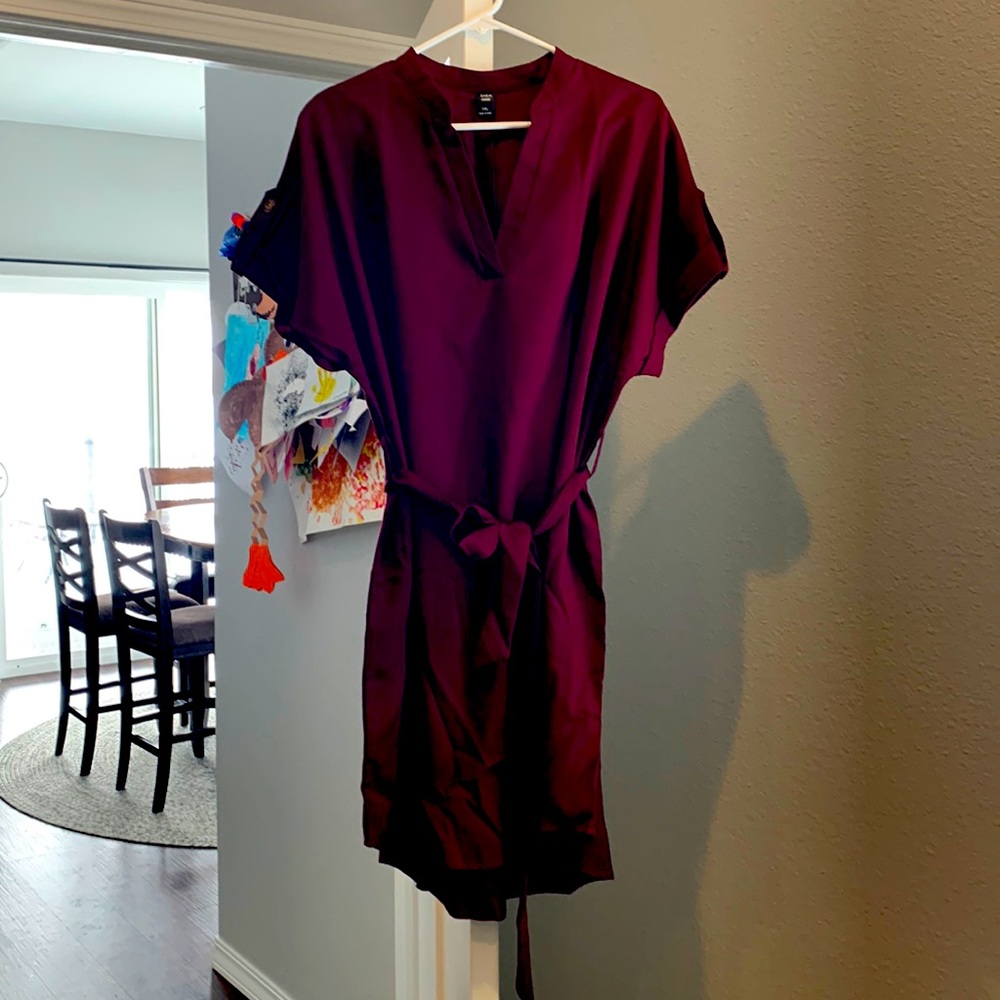 Burgundy dress from Shein